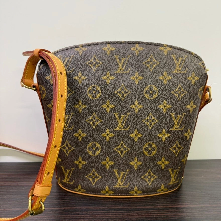Louis Vuitton Monogram Drouot Crossbody Brown Bag A RankPreloved LB114166