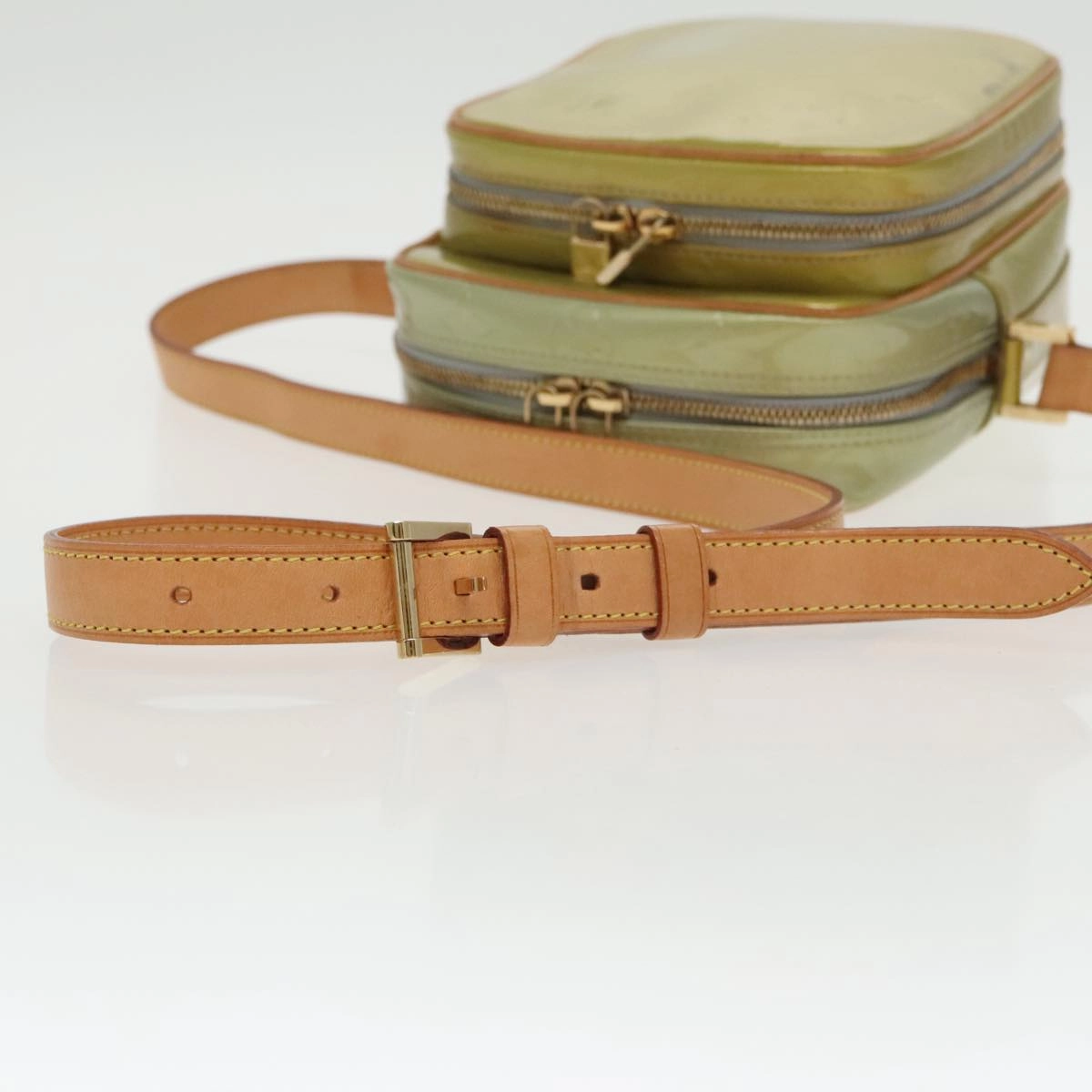 Louis Vuitton Wooster Green Patent Leather Shoulder Bag