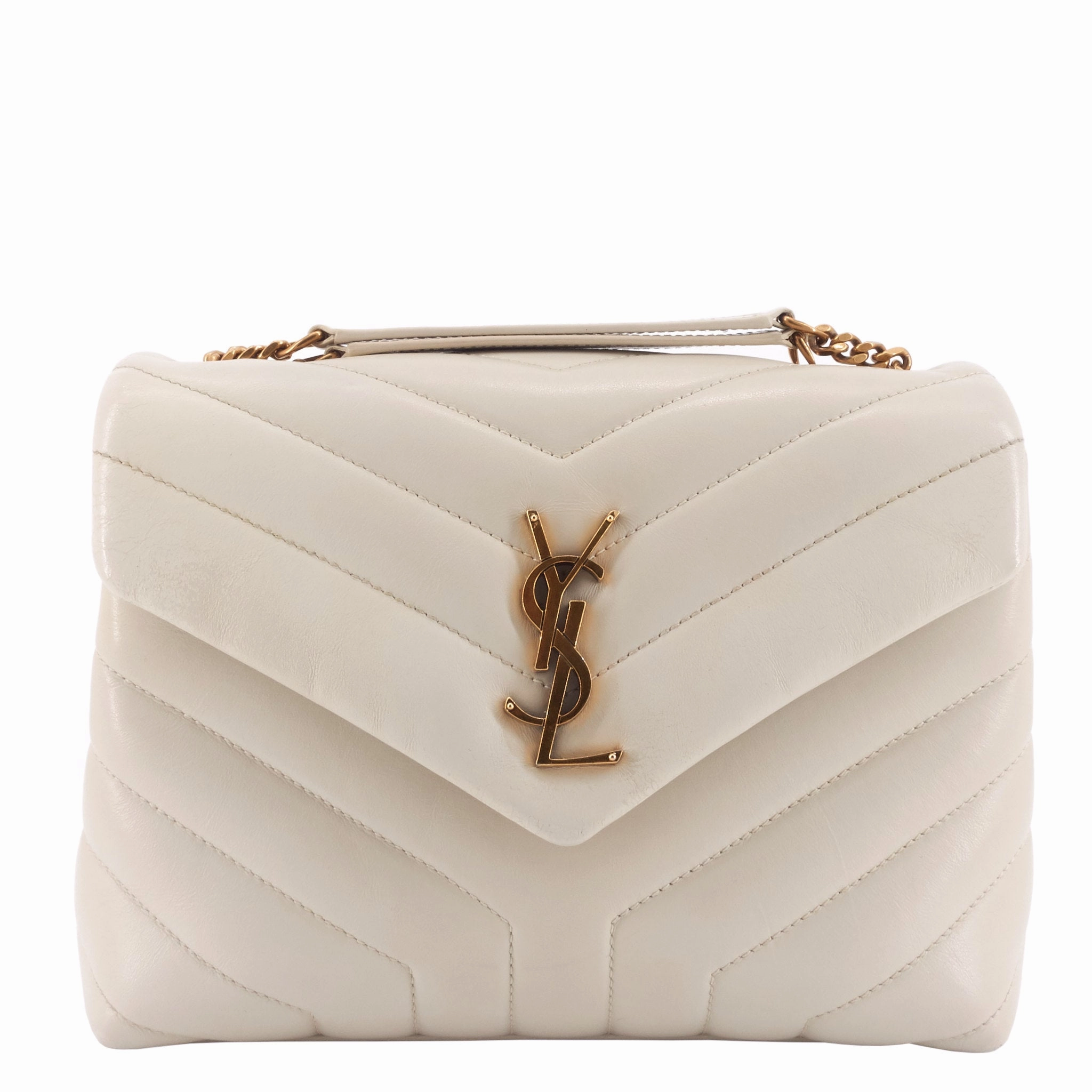 Loulou Small Chevron Leather Bag