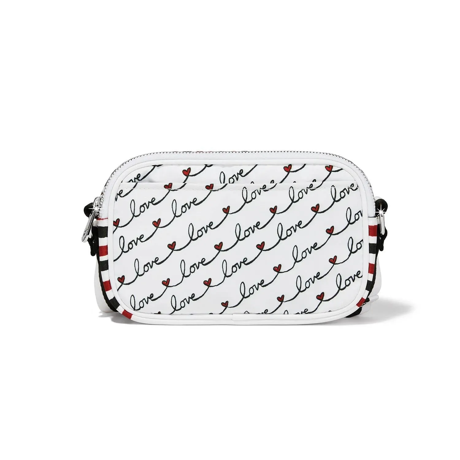 Love Scroll Crossbody Bag In White Multi
