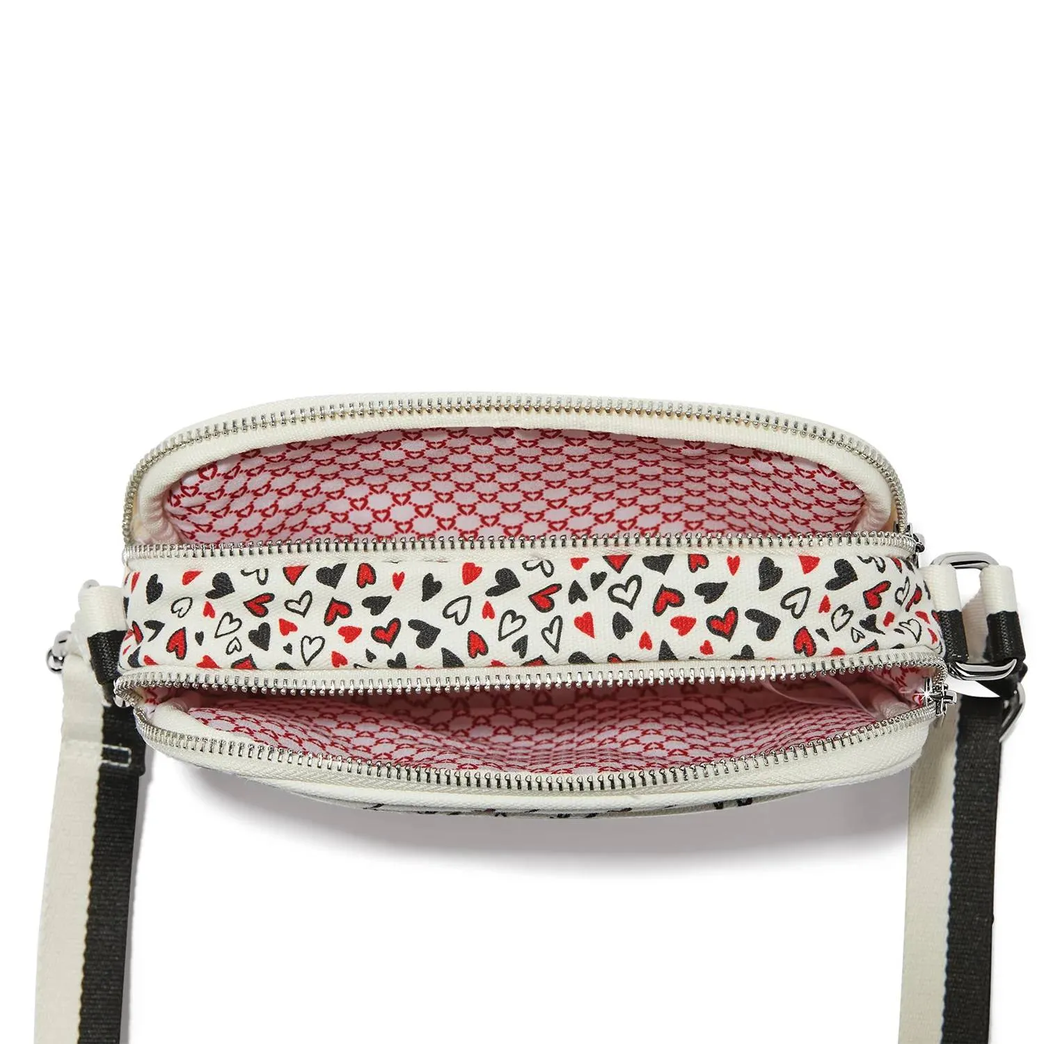 Love Scroll Crossbody Bag In White Multi
