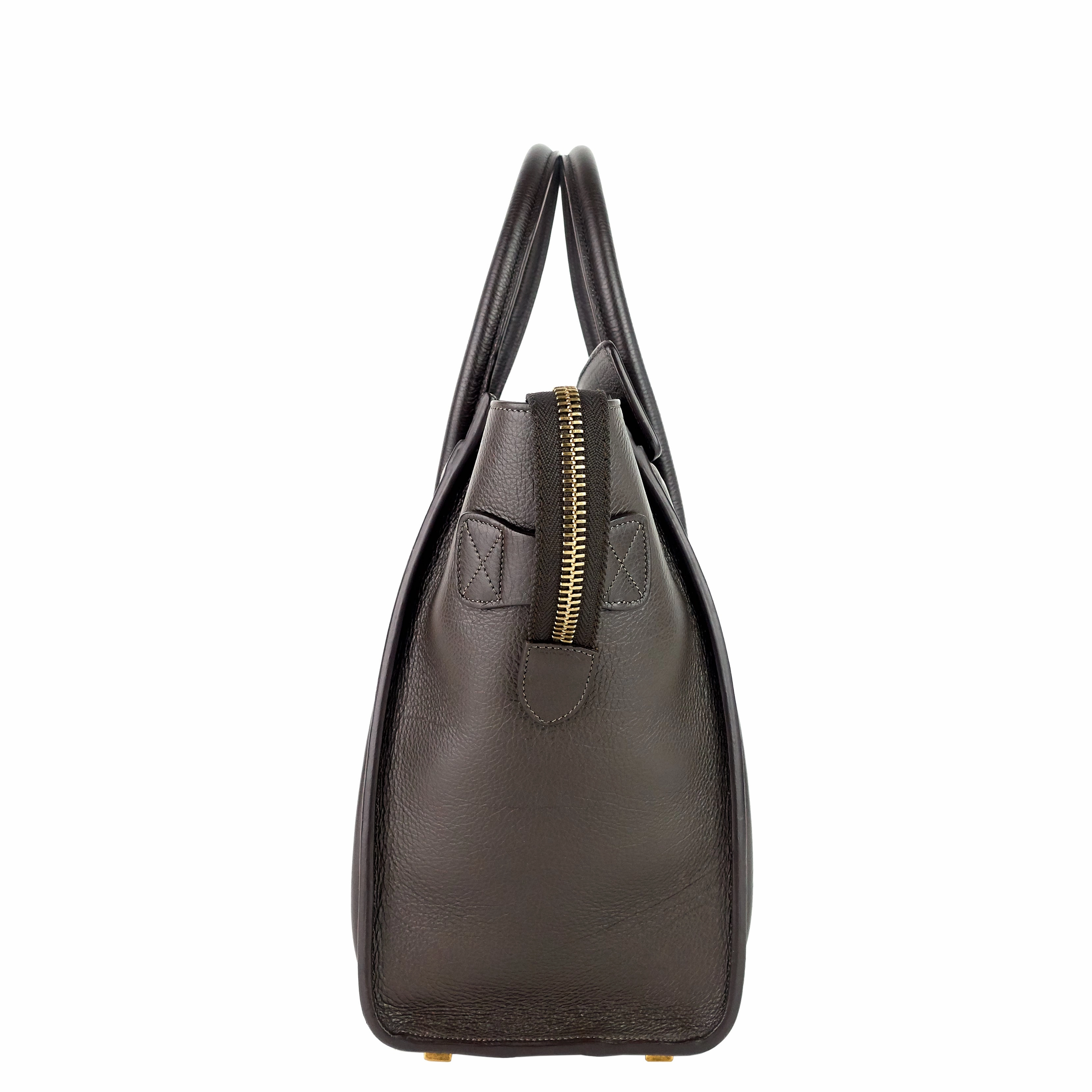 Luggage Micro Grainy Calfskin Leather Bag