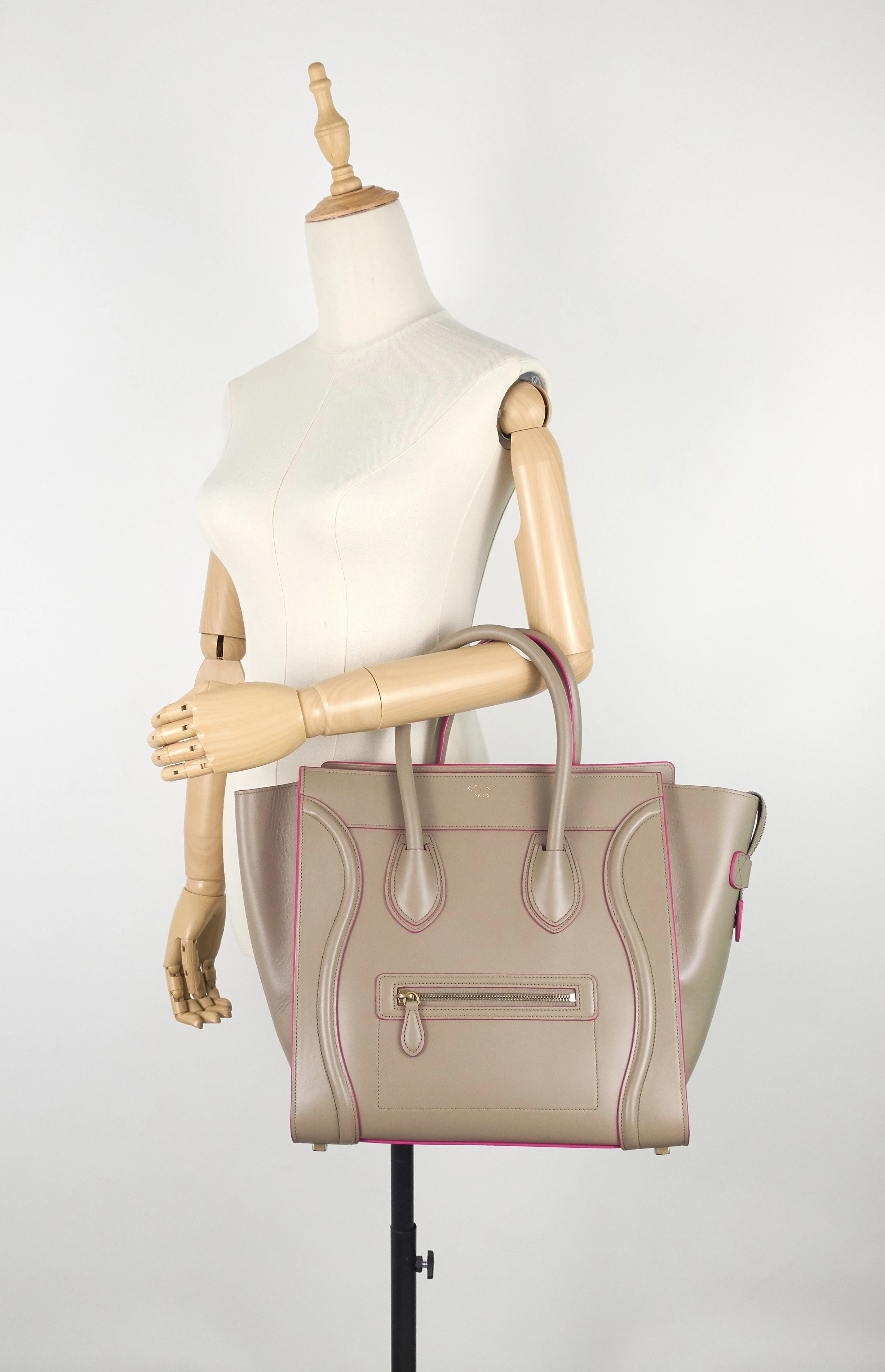 Luggage Mini Calfskin Leather Handbag