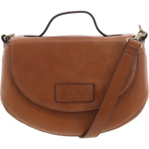 Lynn Womens Logo Leather Crossbody Handbag