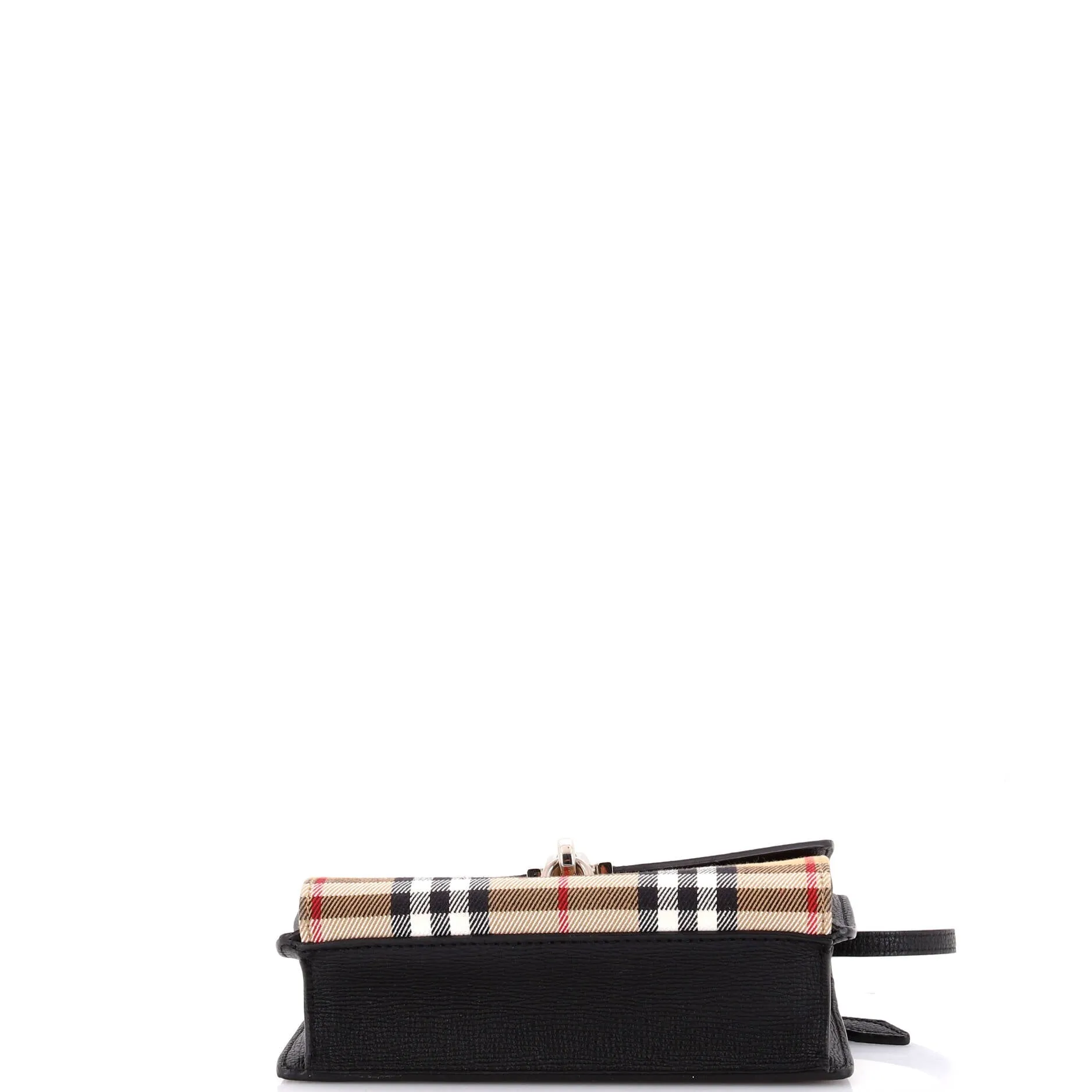 Macken Crossbody Bag Leather and Vintage Check Canvas Baby
