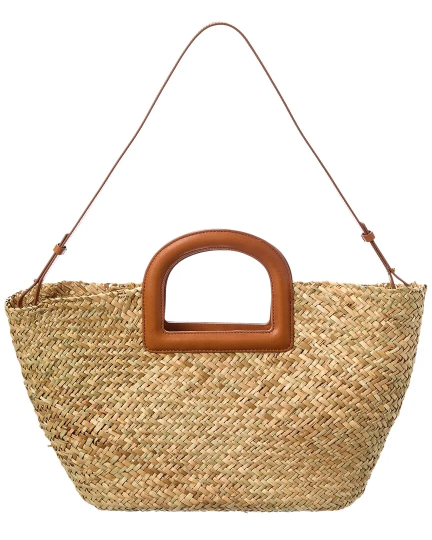 Madewell The Large Straw & Leather Crossbody Basket Tote