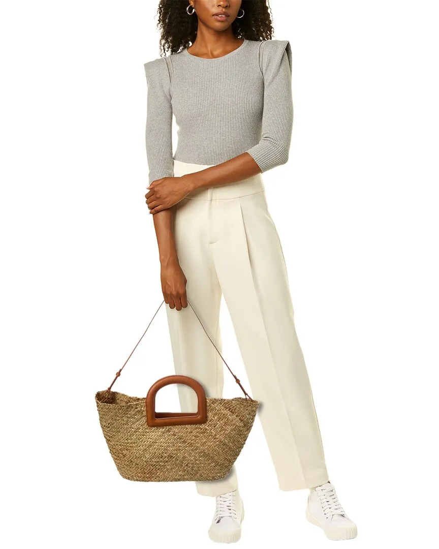 Madewell The Large Straw & Leather Crossbody Basket Tote