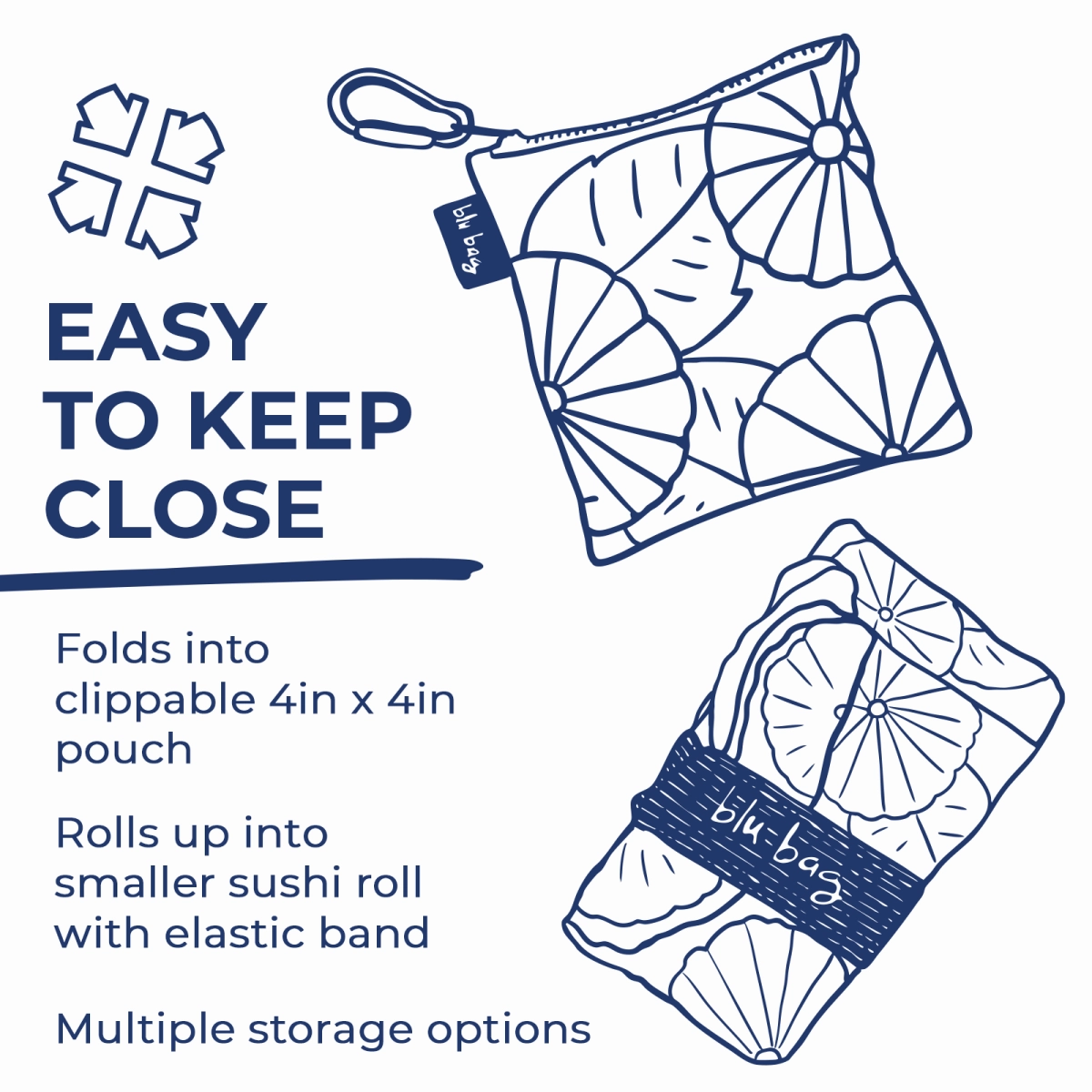 Maine Blue Blu Reusable Shopping Bag - Machine Washable