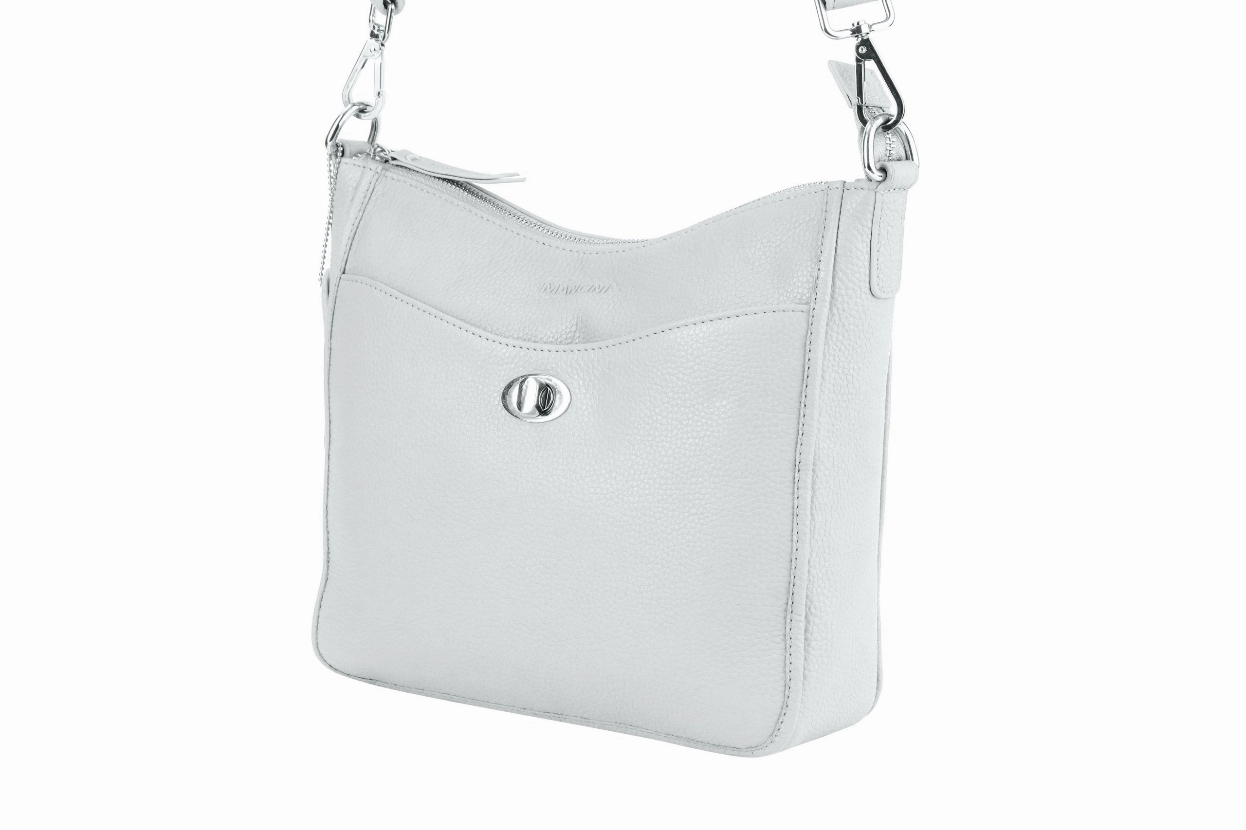 Mancini Pebbled Elizabeth Crossbody Handbag