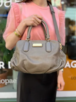 Marc by Marc Jacobs Grey Leather Baby Groove Shoulder Bag
