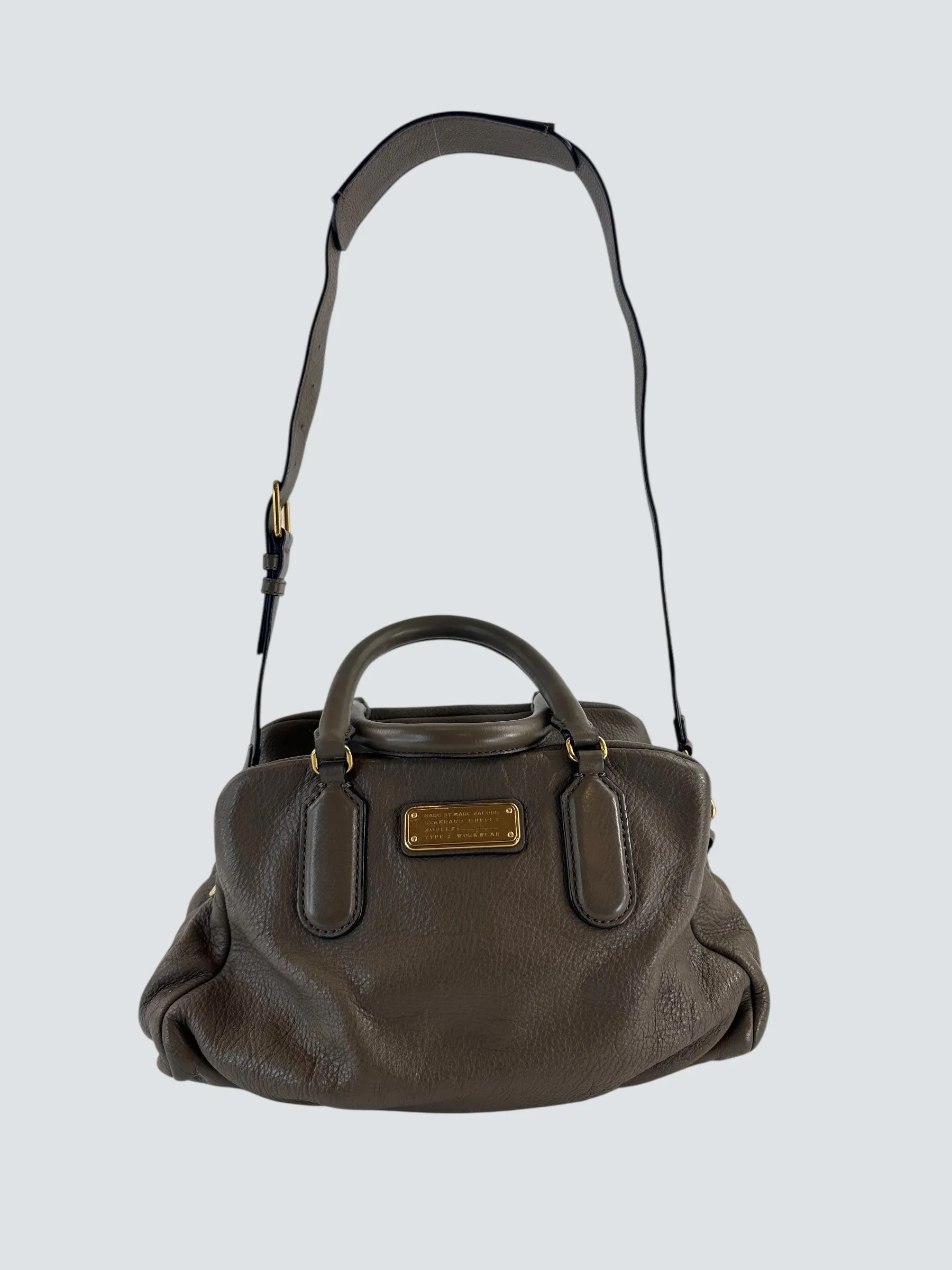 Marc by Marc Jacobs Grey Leather Baby Groove Shoulder Bag