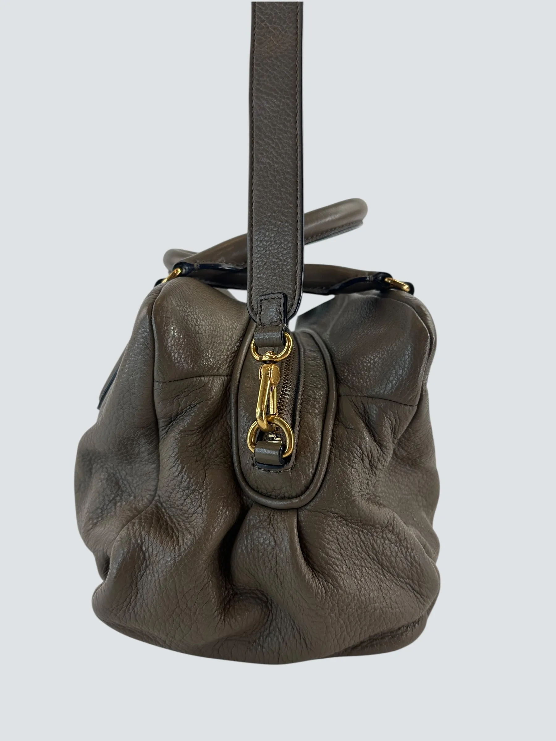 Marc by Marc Jacobs Grey Leather Baby Groove Shoulder Bag