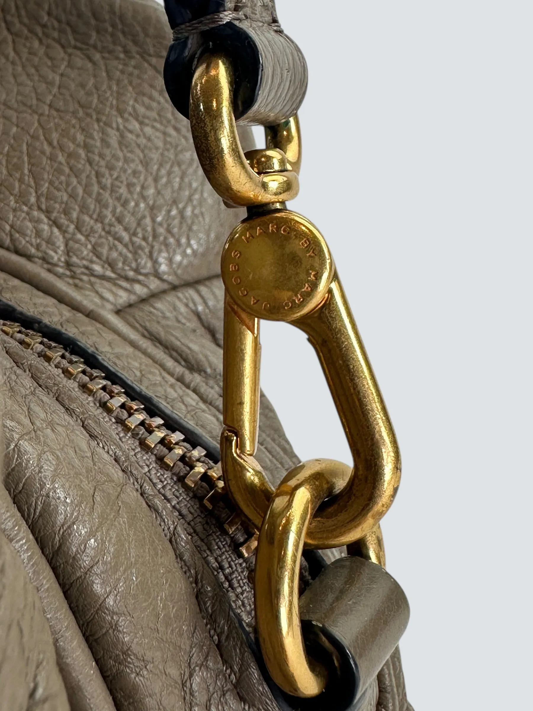 Marc by Marc Jacobs Grey Leather Baby Groove Shoulder Bag