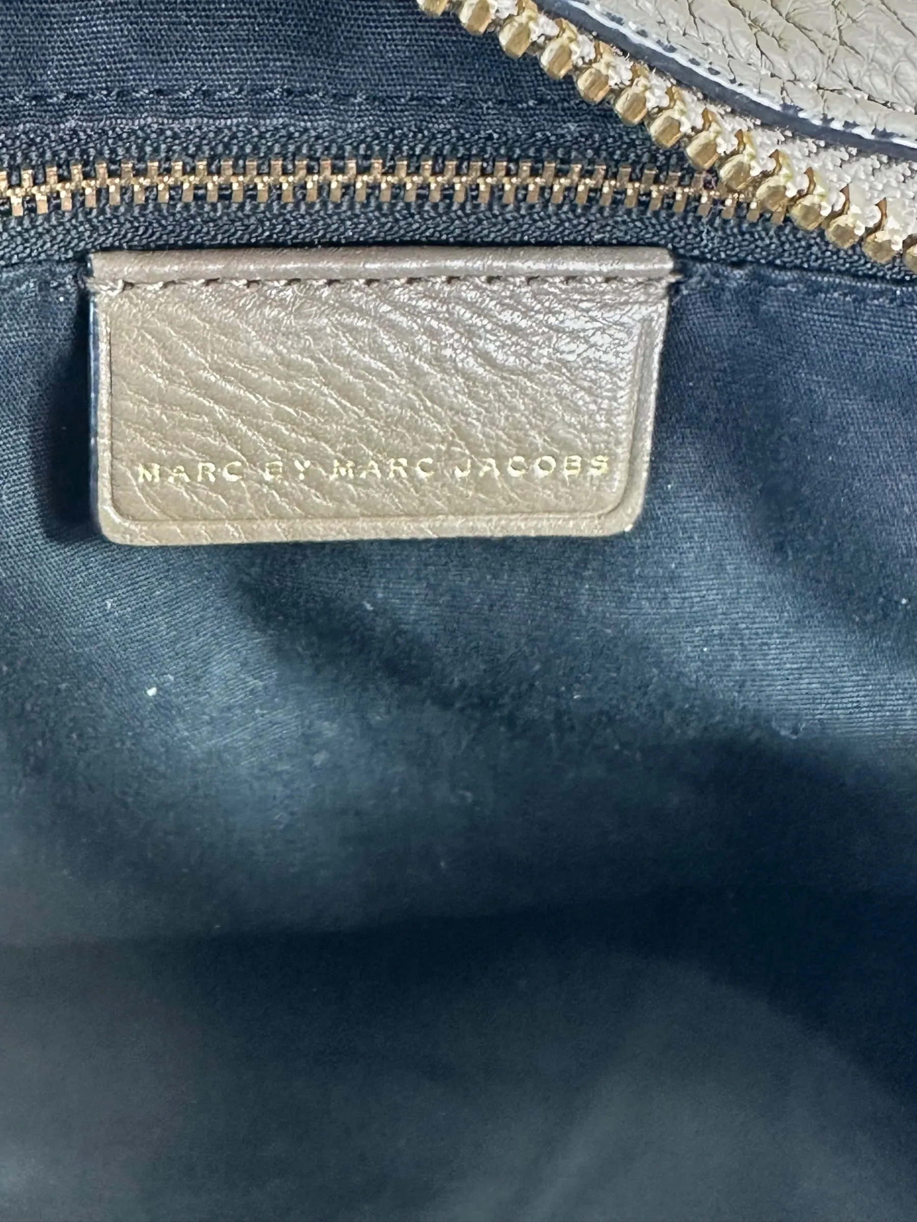 Marc by Marc Jacobs Grey Leather Baby Groove Shoulder Bag
