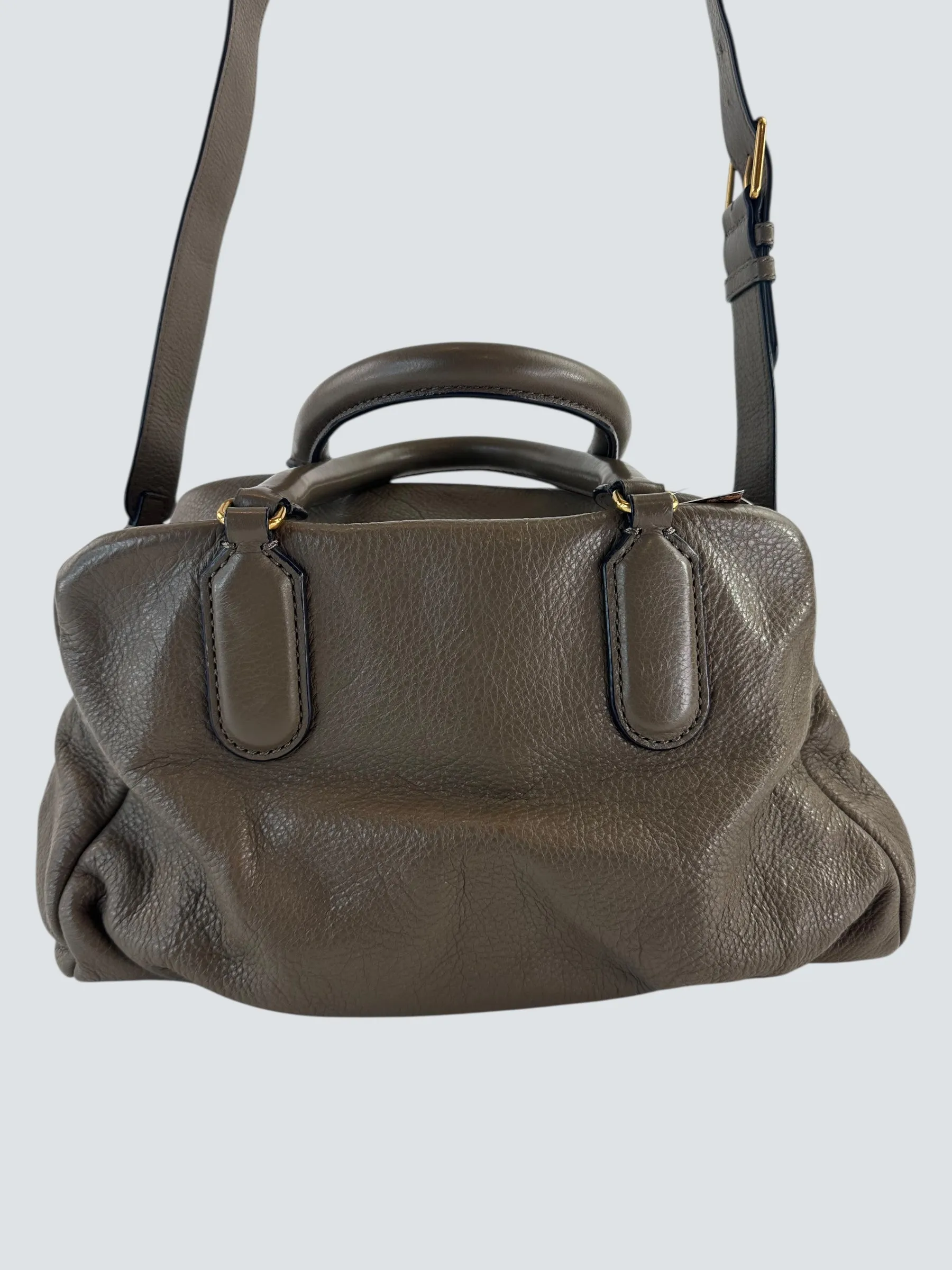 Marc by Marc Jacobs Grey Leather Baby Groove Shoulder Bag
