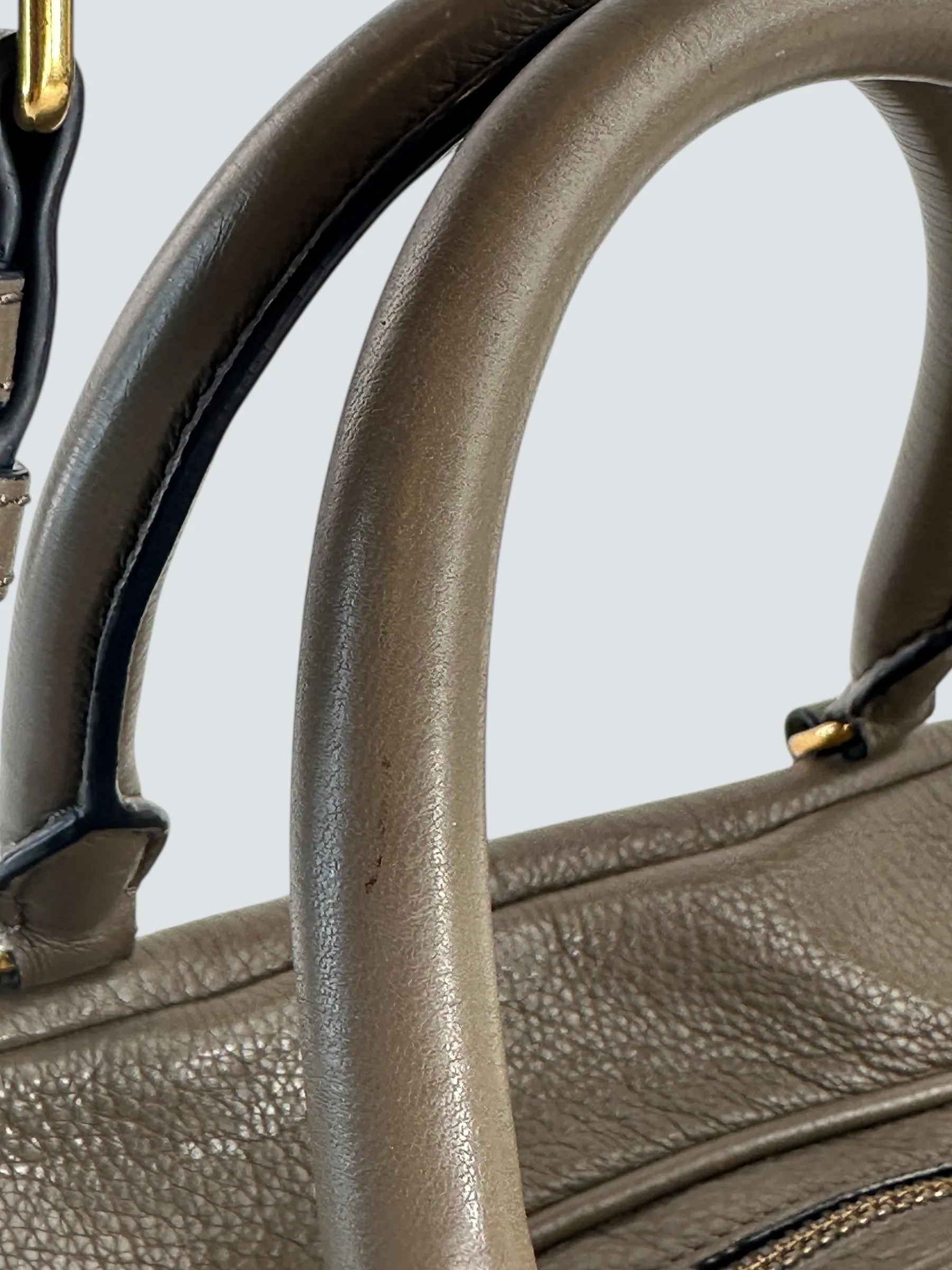 Marc by Marc Jacobs Grey Leather Baby Groove Shoulder Bag