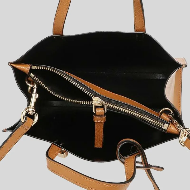 MARC JACOBS Mini Grind Coated Leather Tote Smoked Almond M0015685