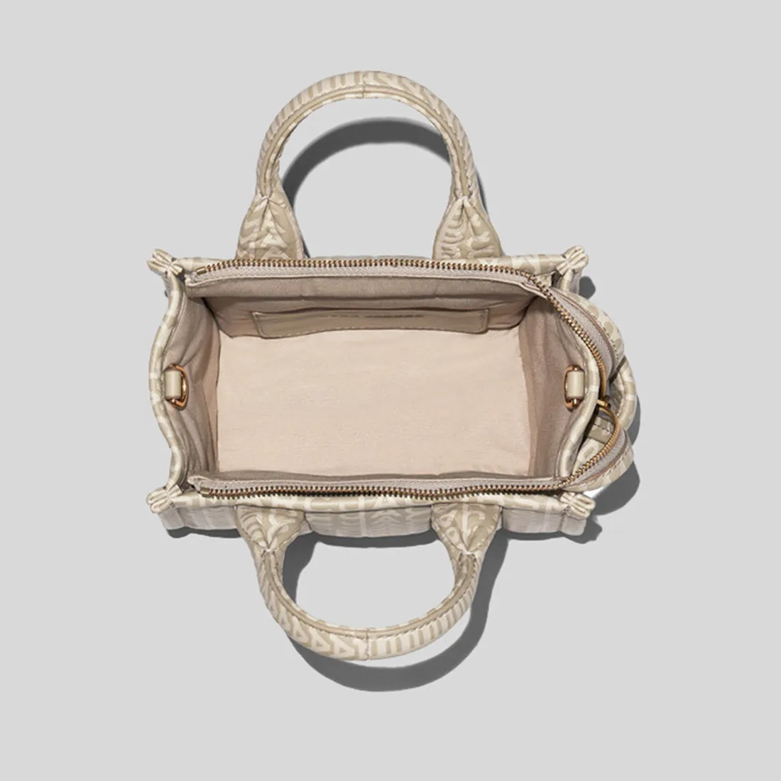 Marc Jacobs The Monogram Leather Mini Tote Bag Khaki H052L03FA22