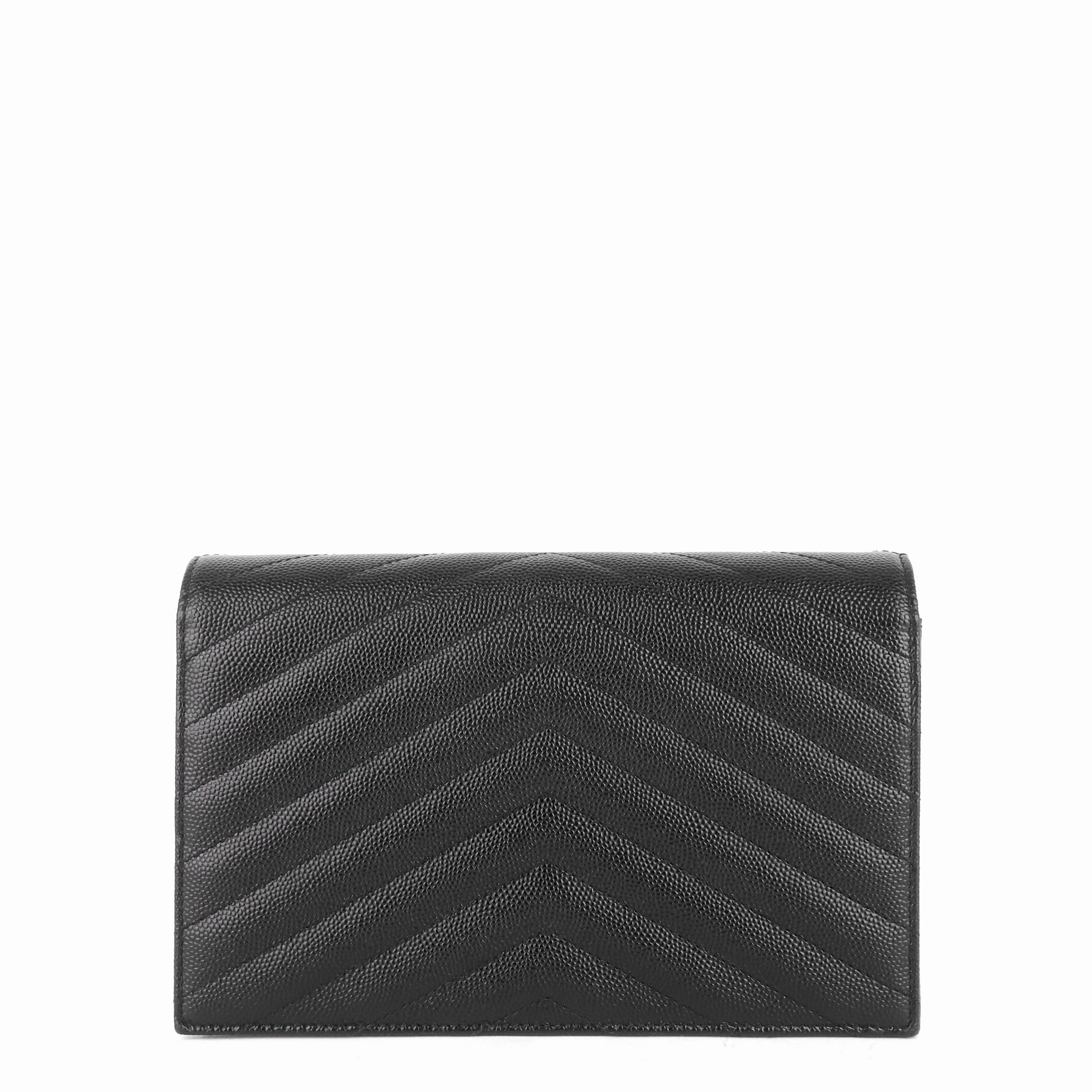 Matelass Saffiano Leather Small Wallet on Chain WOC