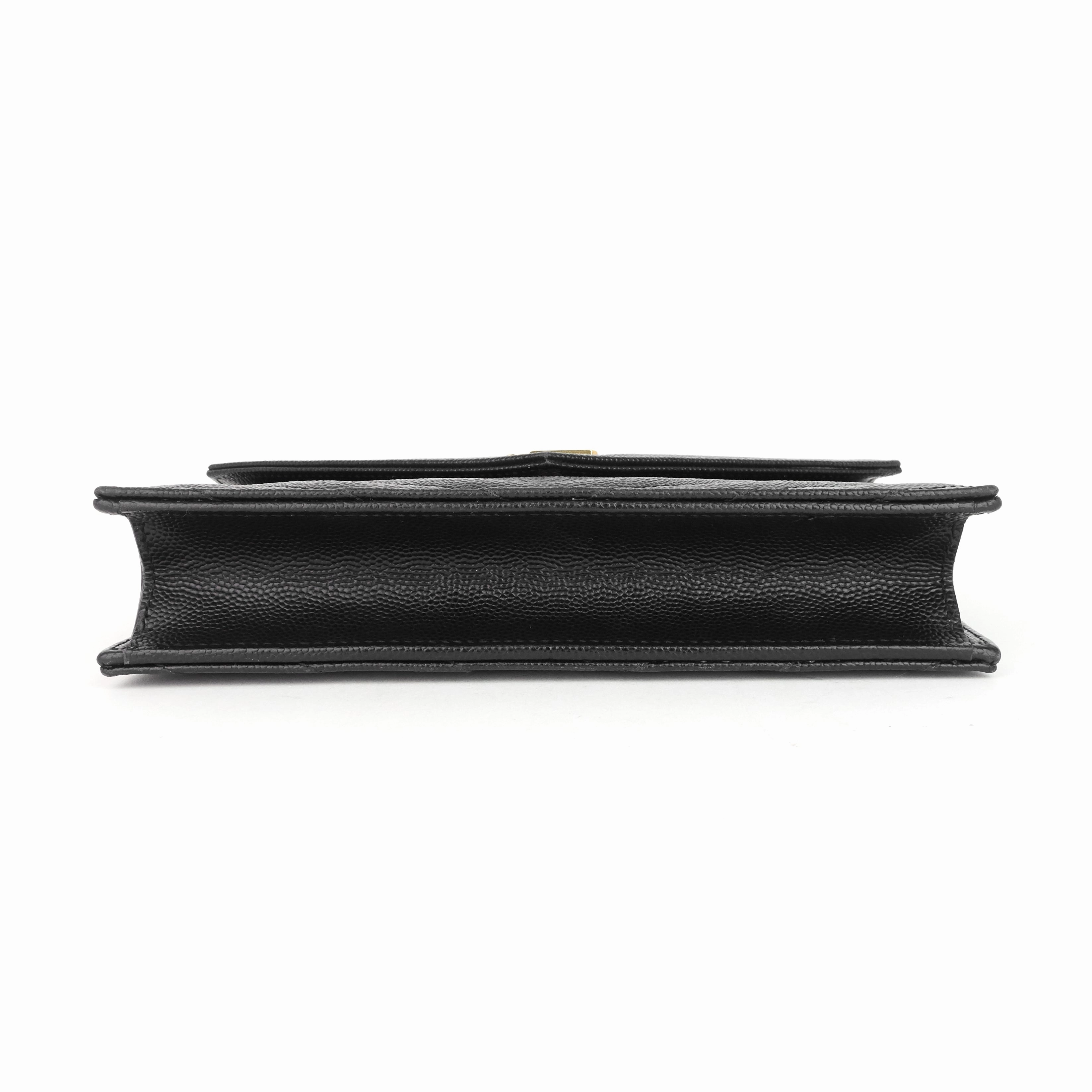 Matelass Saffiano Leather Small Wallet on Chain WOC