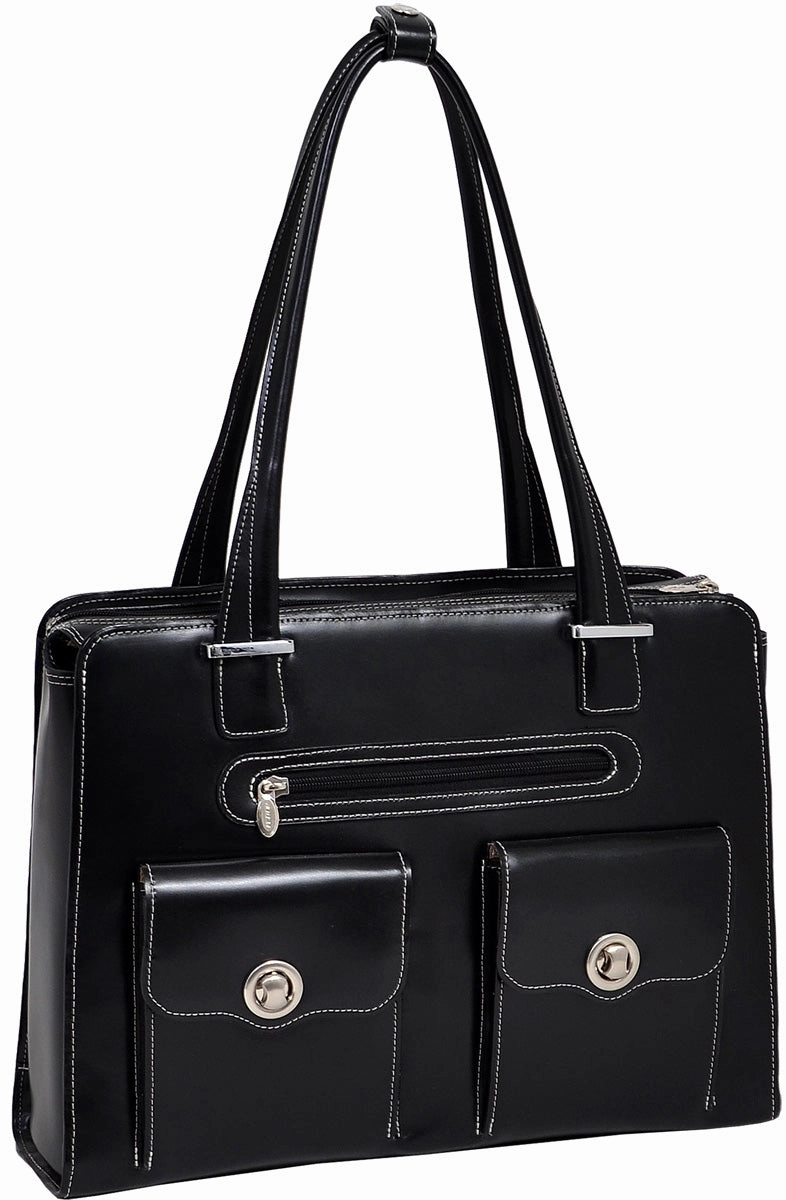 Mcklein W Series Verona Leather Flythrough Ladies Briefcase