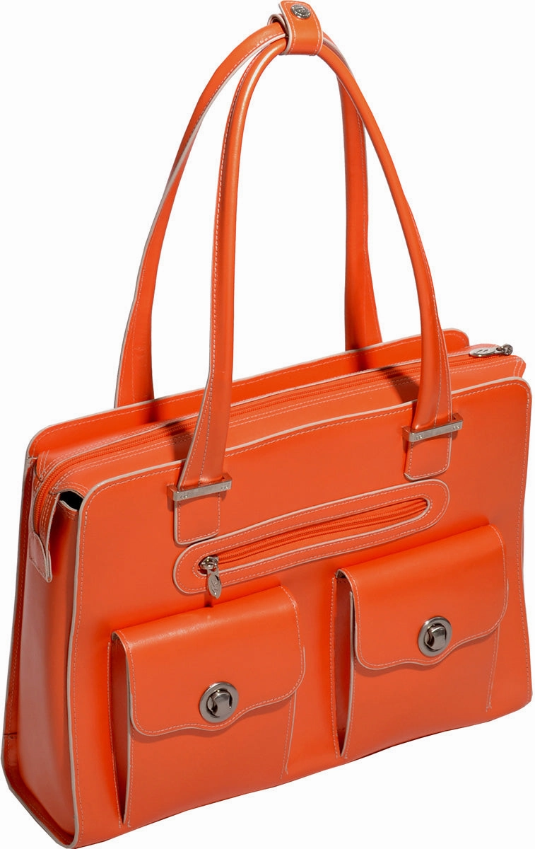 Mcklein W Series Verona Leather Flythrough Ladies Briefcase