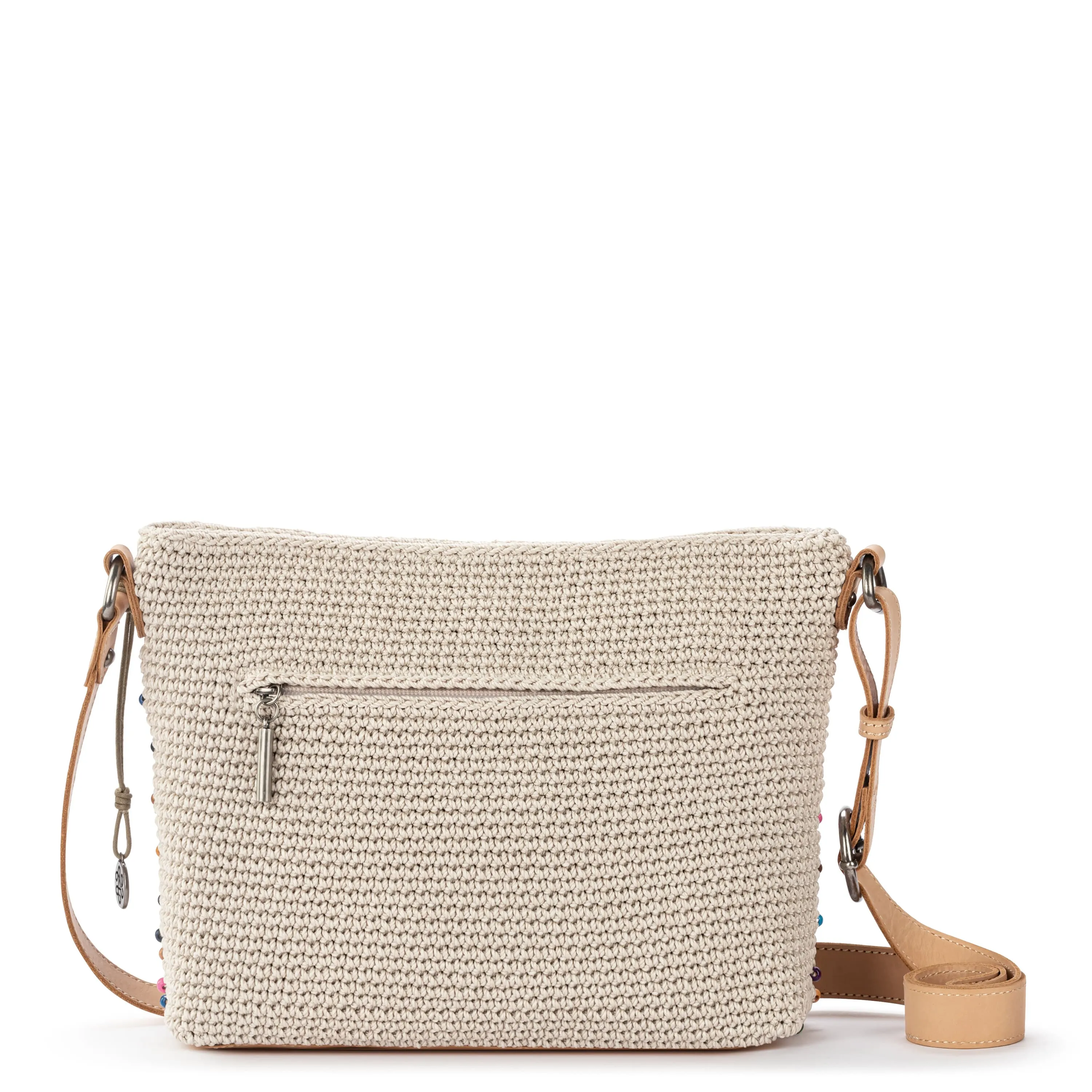 Melrose Crossbody - Hand Crochet - Ecru Multi Beads