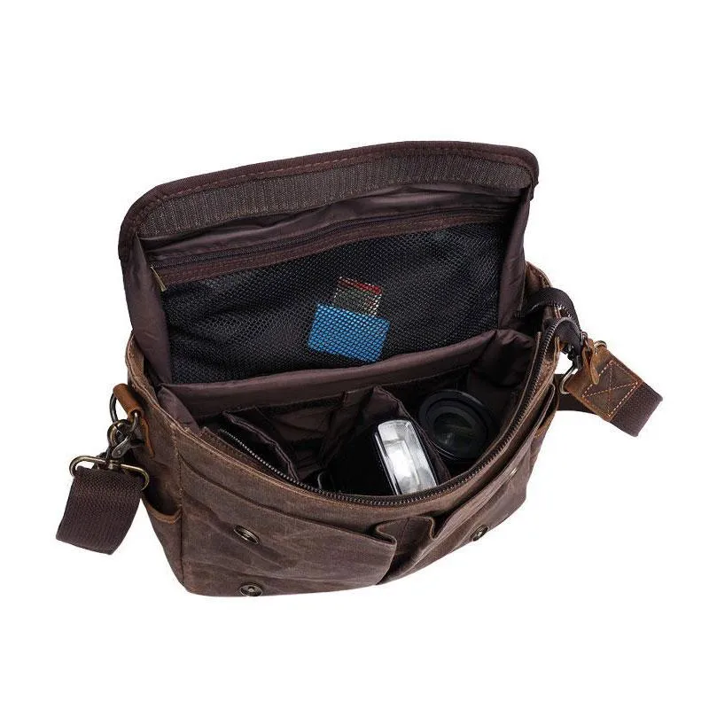 Mens Canvas Camera Handbag Camera Side Bag Camera Messenger Bag for Men