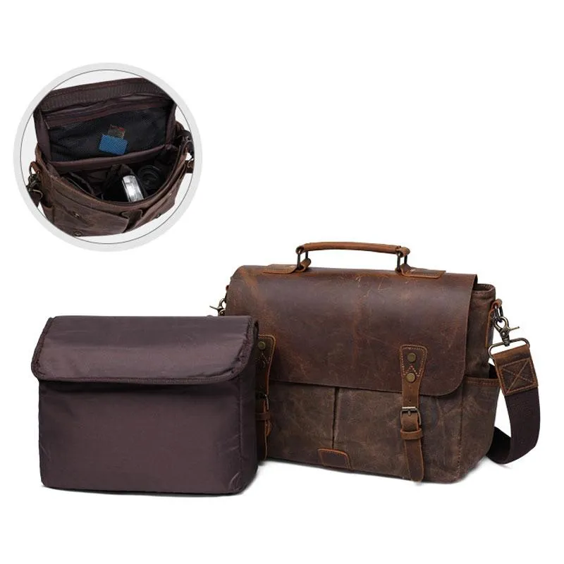 Mens Canvas Camera Handbag Camera Side Bag Camera Messenger Bag for Men