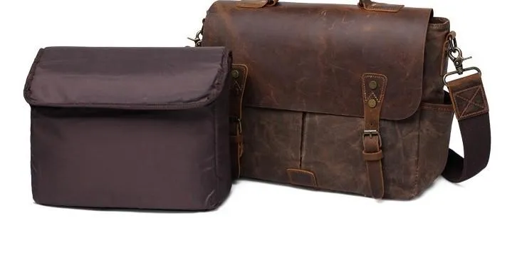 Mens Canvas Camera Handbag Camera Side Bag Camera Messenger Bag for Men