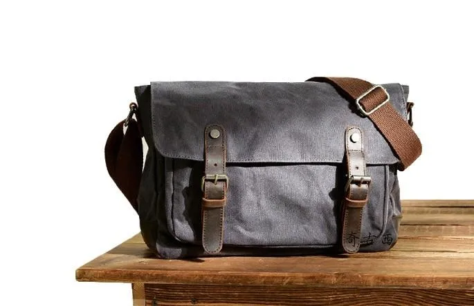 Mens Canvas Camera Messenger Bag Camera Side Bag Camera Shoulder Bag for Men