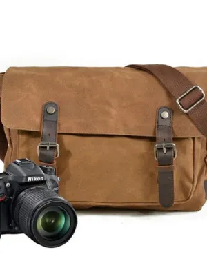 Mens Canvas Camera Messenger Bag Camera Side Bag Camera Shoulder Bag for Men