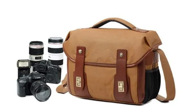 Mens Canvas Camera Messenger Bag Side Bag Courier Bag Camera Shoulder Bag for Men