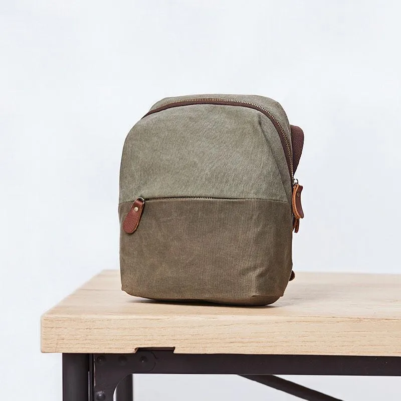 Mens Canvas Gray Cool Messenger Bag Side Bag Canvas Shoulder Bag for Men