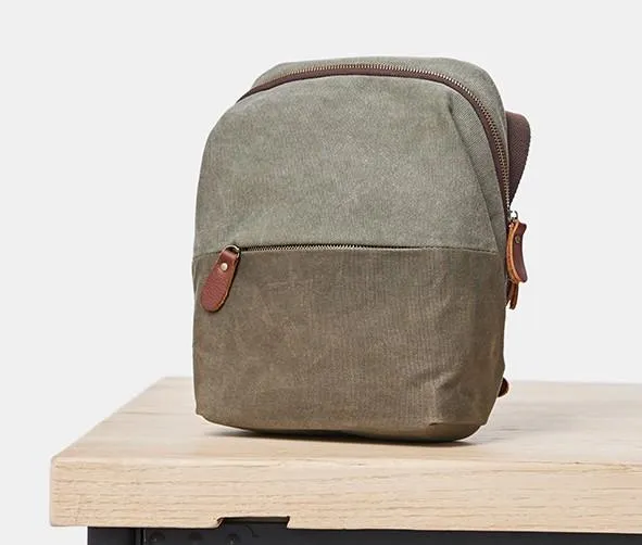Mens Canvas Gray Cool Messenger Bag Side Bag Canvas Shoulder Bag for Men