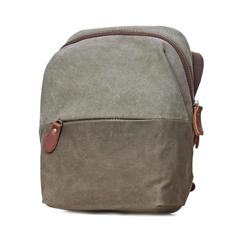 Mens Canvas Gray Cool Messenger Bag Side Bag Canvas Shoulder Bag for Men