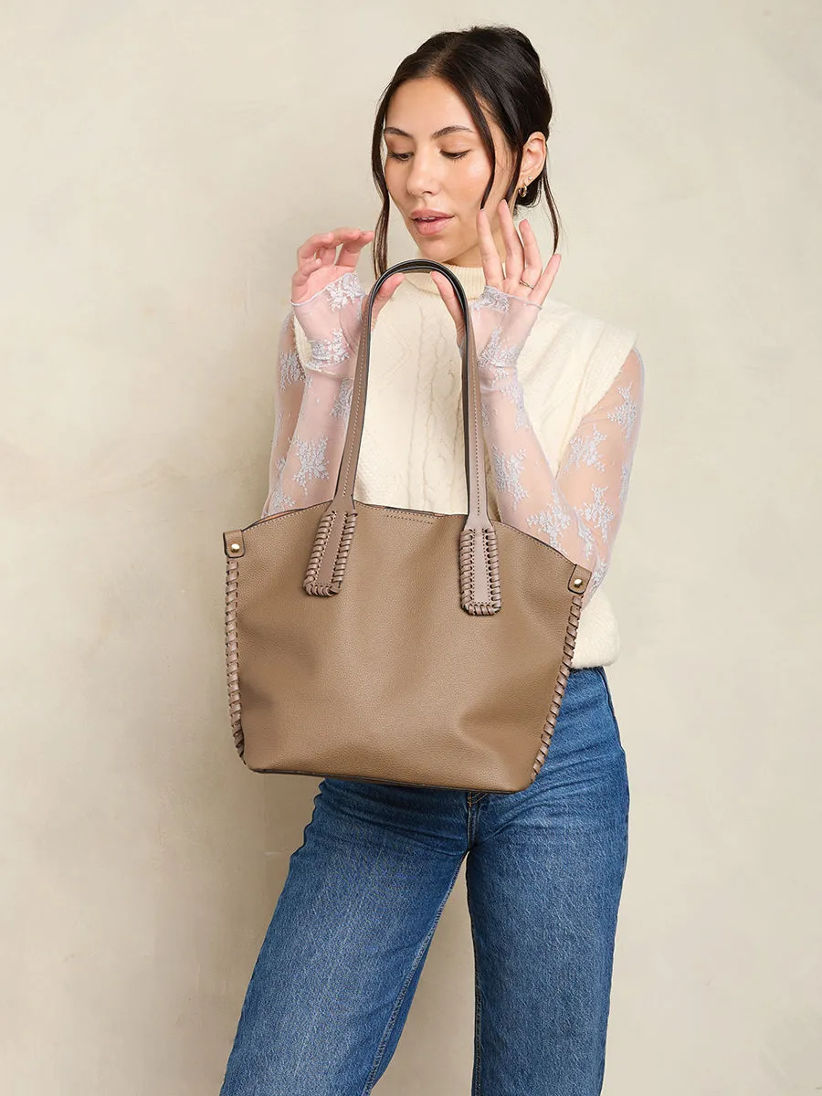 Micah Vegan Whipstitch Tote