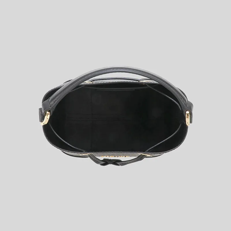 Michael Kors Mercer Signature Small Drawstring Bucket Black 35F2GM9M1B