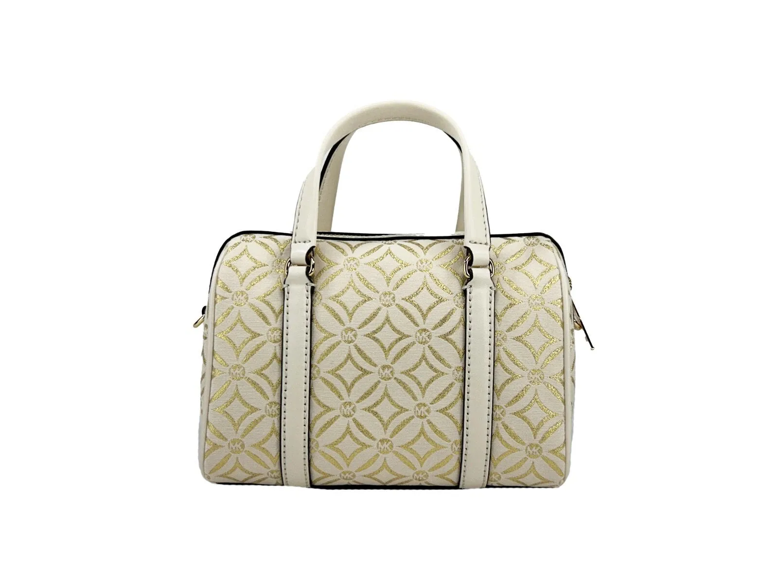 Michael Kors Travel Small Pebbled Leather Duffle Crossbody Handbag Pale gold Women's multi