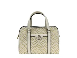 Michael Kors Travel Small Pebbled Leather Duffle Crossbody Handbag Pale gold Women's multi