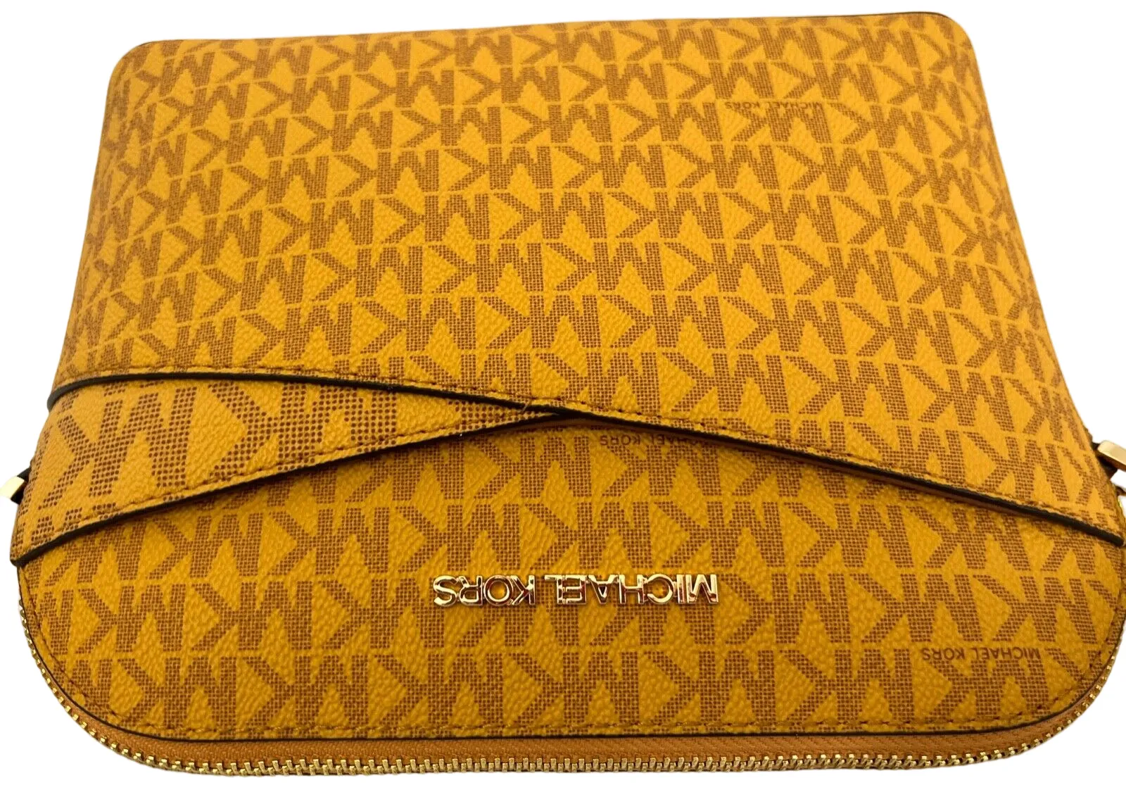 Michael Kors Women's Jet Set Travel MK Signature Dome Crossbody Bag