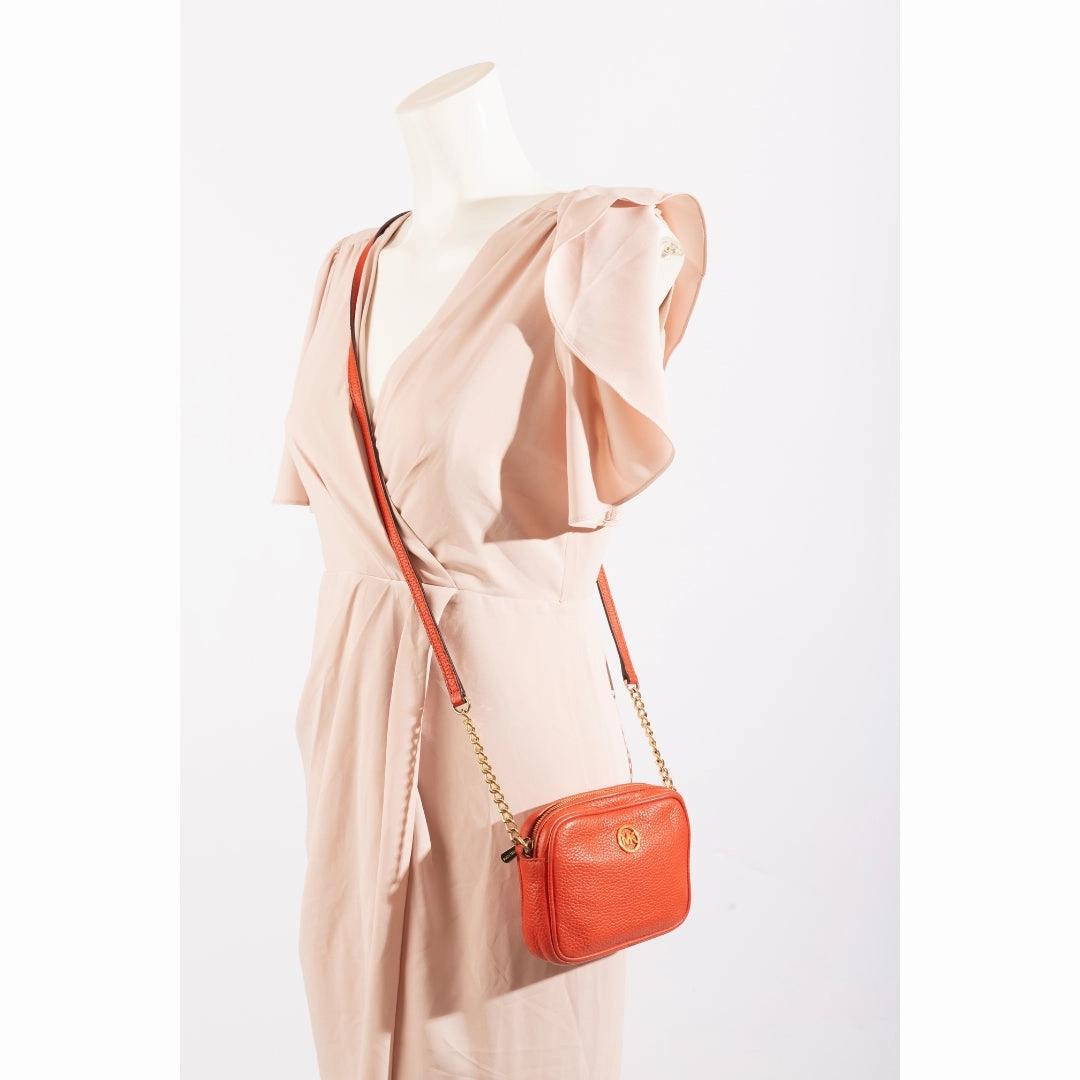 Michael Kors Fulton Pebbled Leather Camera Crossbody Bag