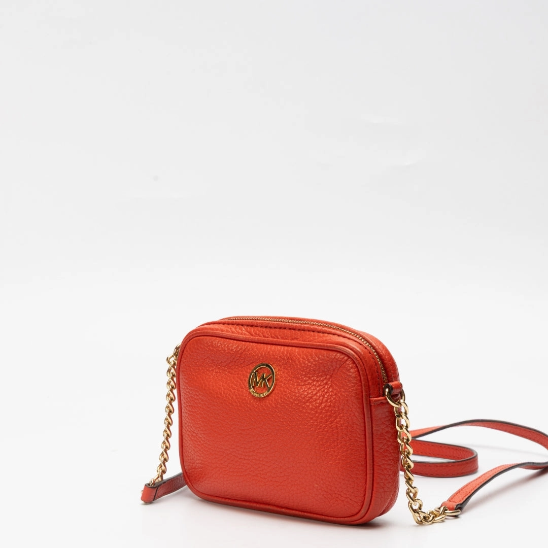 Michael Kors Fulton Pebbled Leather Camera Crossbody Bag
