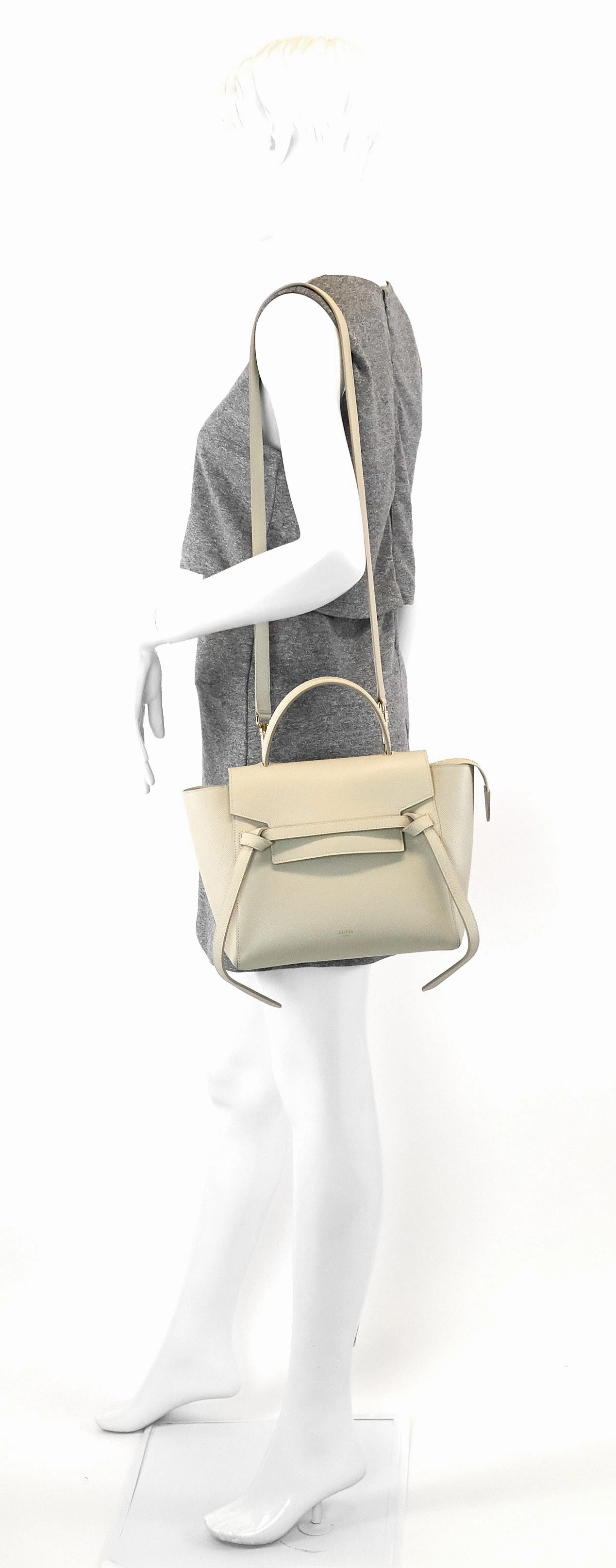 Micro Belt Grained Calf Leather Bag