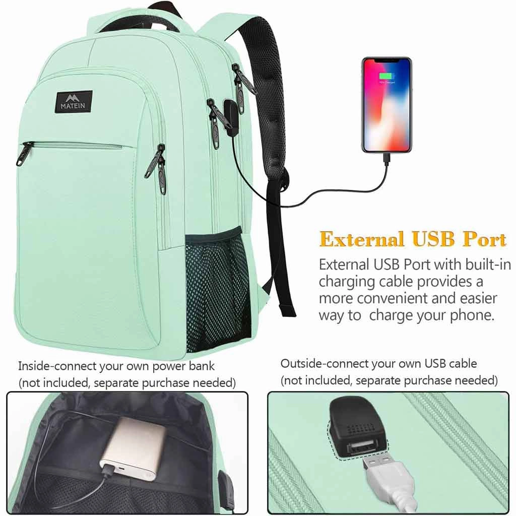 Mint Green Mlassic Travel Laptop Backpack