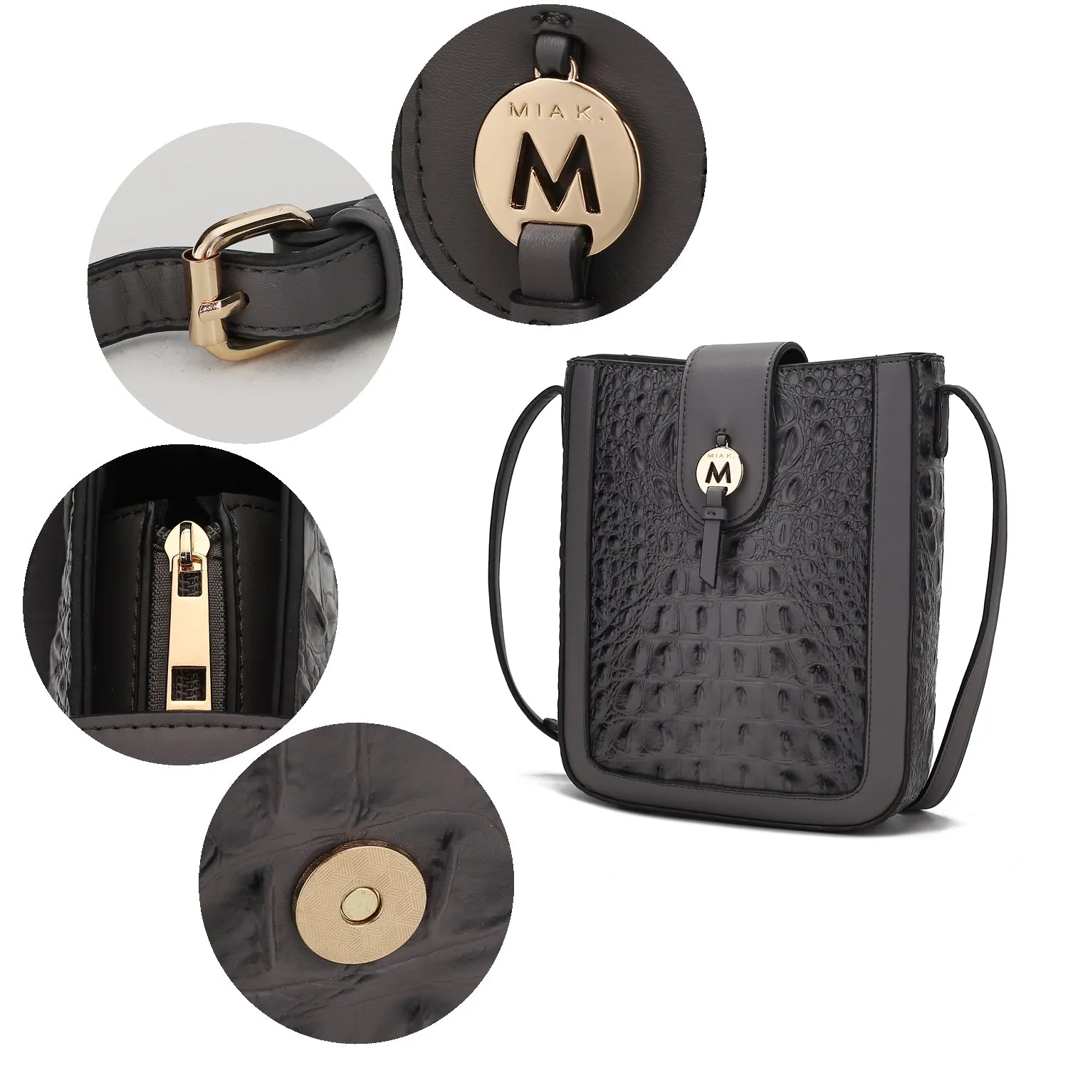 Molly Croco Crossbody Handbag for Women