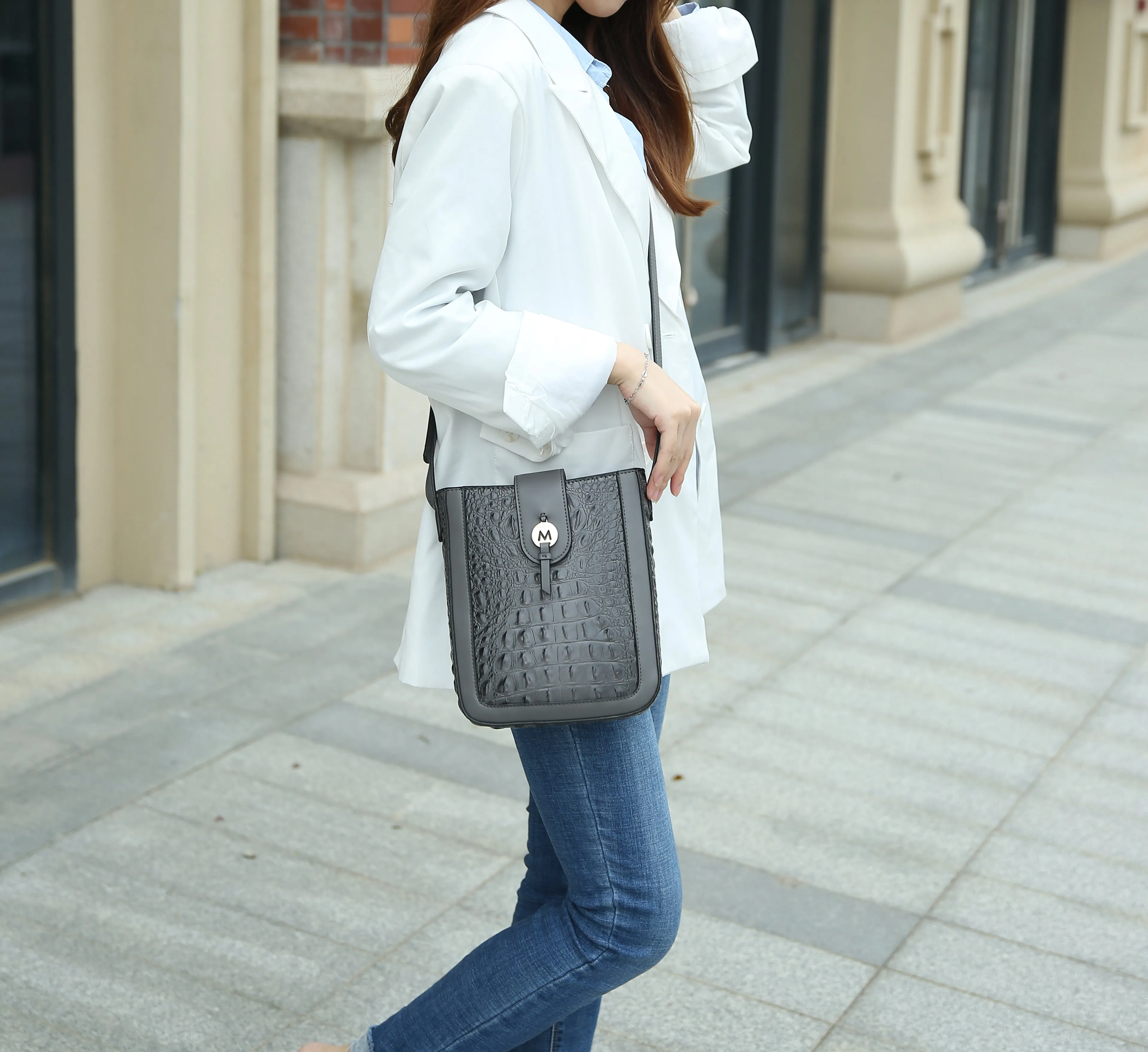 Molly Croco Crossbody Handbag for Women
