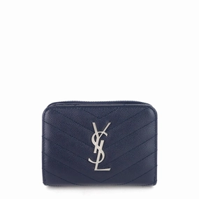 Monogram Compact Zip-Around Leather Wallet