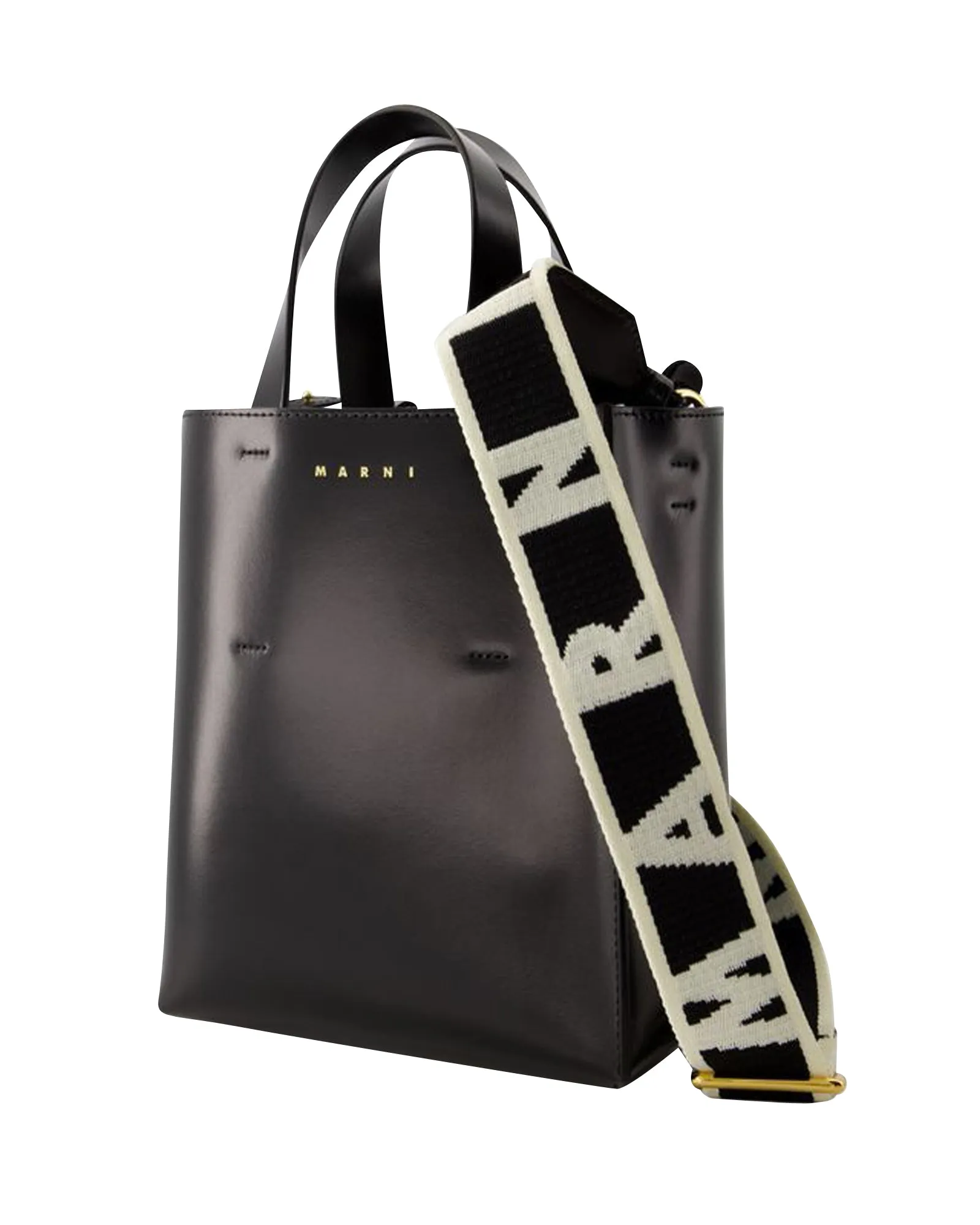 Museo Mini Crossbody - Marni - Leather - Black