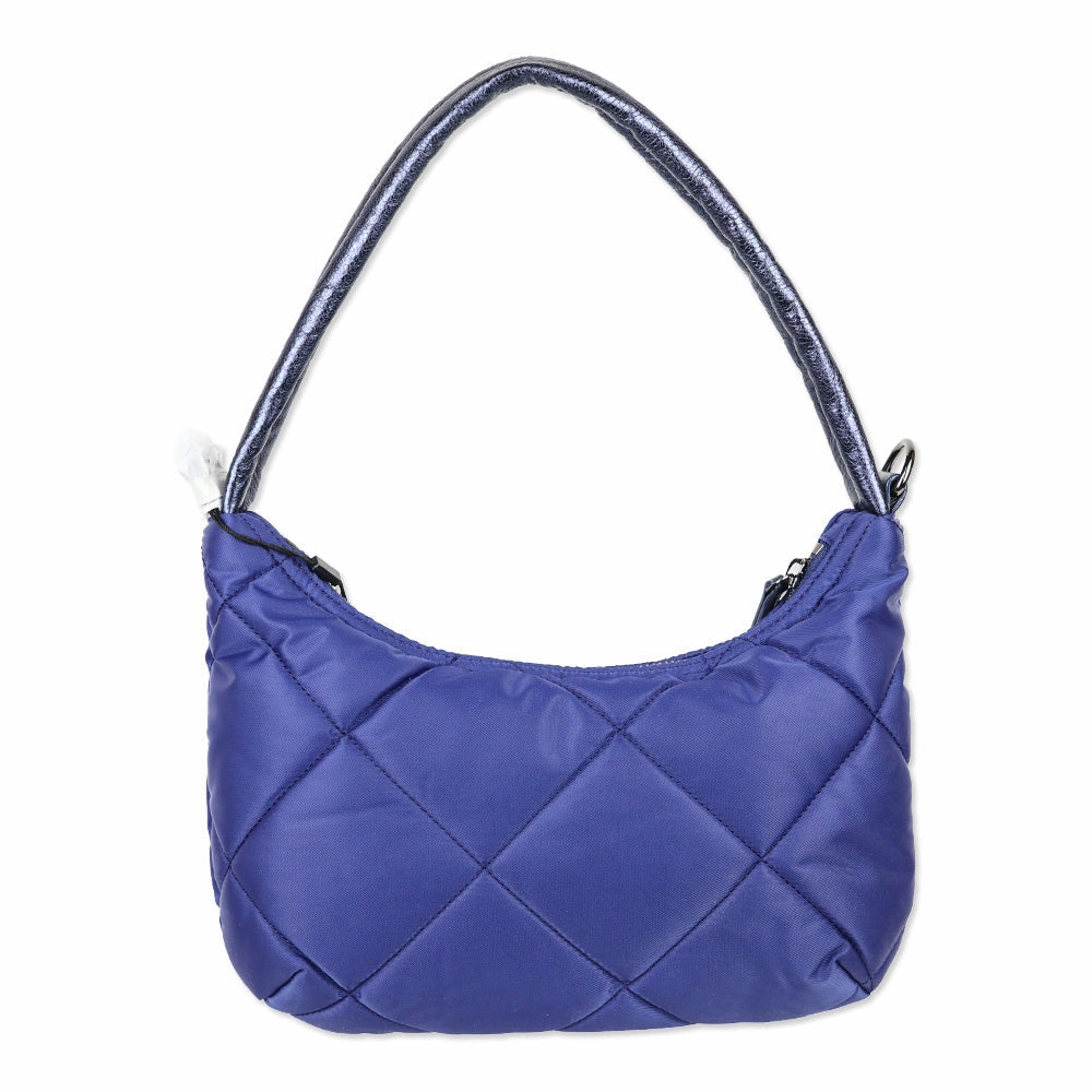 MZ Wallace Sapphire Blue Quilted Nylon Small Bowery Shoulder Bag